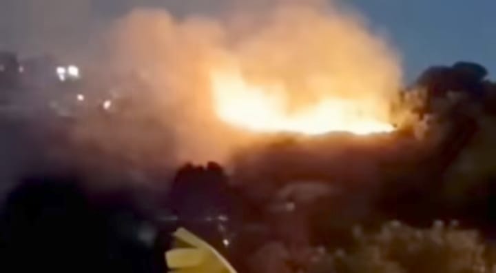 Incêndio toma mata próximo ao Vale das Pedras